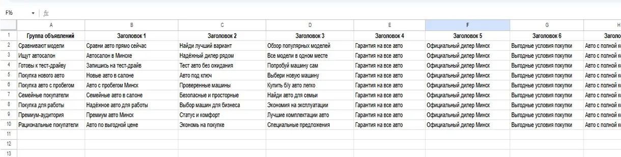Рекламные сообщения