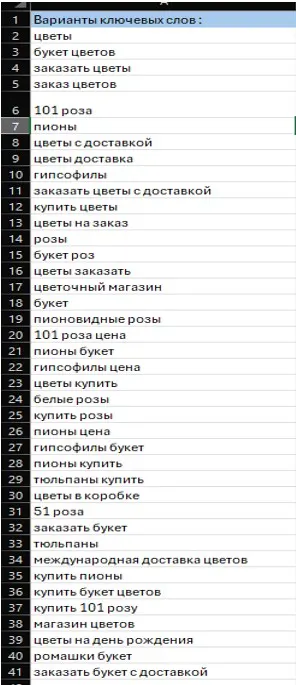 Сбор семантики